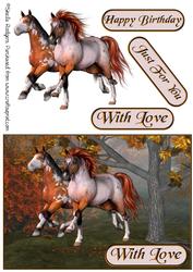Horses by Tree 2