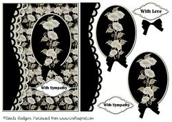 Framed Flowers in Black