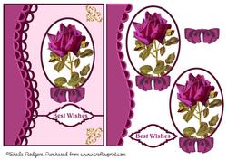 Framed Magenta Rose