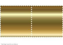 Two Gold Scalloped Mats