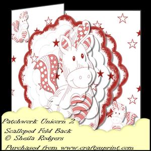 Patchwork Unicorn 2 - Scalloped Fold Back Mini Kit