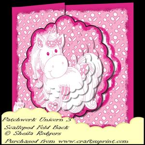 Patchwork Unicorn 3 - Scalloped Fold Back Mini Kit