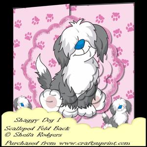 Shaggy Dog 1 Scalloped Fold Back Mini Kit
