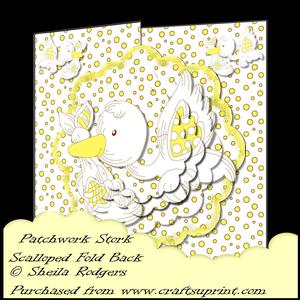 Patchwork Stork - Scalloped Fold Back Mini Kit