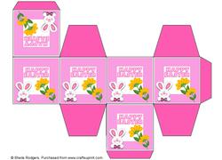 All in One Gift Box - Easter Bunny and Flowers