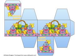 All in One Gift Box - Easter Chicks, Eggs and Baskets