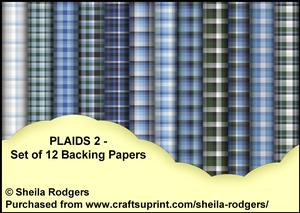 Plaids 2 - Set of 12 Backing Papers