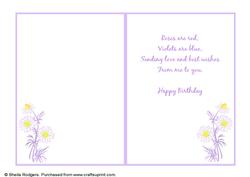 7x5 Insert - Chamomile Love Best Wishes Birthday