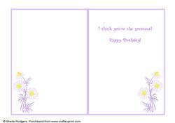 7x5 Insert - Chamomile the Greatest Birthday