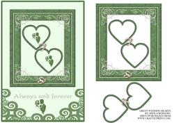Green Wedding Hearts