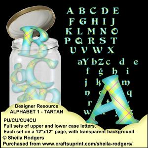Designer Resource - Alphabet 1 - Tartan