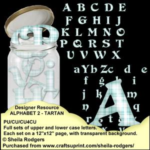 Designer Resource - Alphabet 2 - Tartan