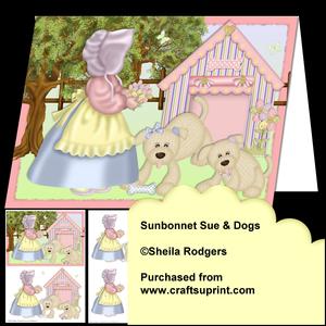 Sunbonnet Sue and Dogs