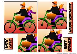Woman and Child on Bike