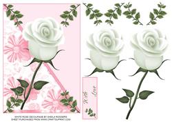 White Rose Decoupage