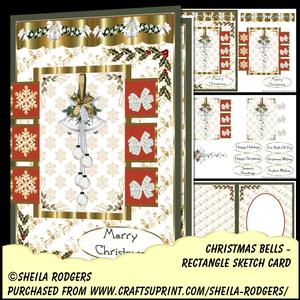Rectangle Sketch Card - Christmas Bells