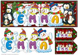 Snowmen Names Large Dl - Emma