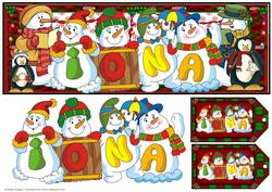 Snowmen Names Large Dl - Iona