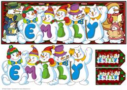 Snowmen Names Large Dl - Emily