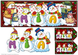 Snowmen Names Large Dl - Mia