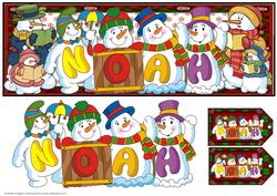 Snowmen Names Large Dl - Noah