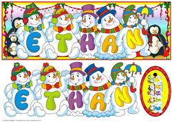 Snowmen Names Large Dl - Ethan