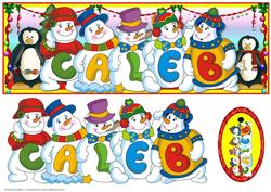 Snowmen Names Large Dl - Caleb