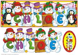 Snowmen Names Large DL - Chloe
