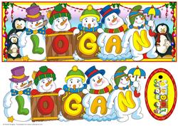 Snowmen Names Large DL - Logan
