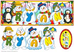 Snowmen Names Large DL - Ryan