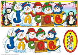 Snowmen Names Large DL - Jacob