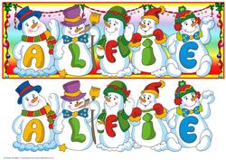 Snowmen Names Large DL - Alfie