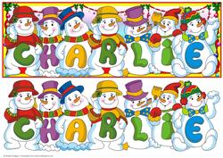 Snowmen Names Large DL - Charlie