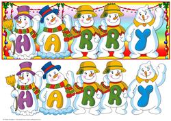 Snowmen Names Large DL- Harry