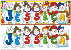 Snowmen Names Large Dl - Jessica