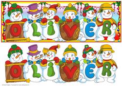 Snowmen Names Large Dl - Oliver