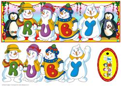 Snowmen Names Large Dl - Ruby
