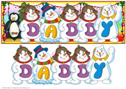 Snowmen Names Large Dl - Daddy