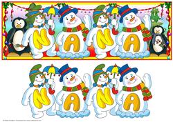 Snowmen Names Large Dl - Nana