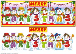 Snowmen Names Large DL - Merry Christmas
