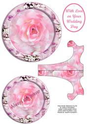 Pink Rose Wedding Plate
