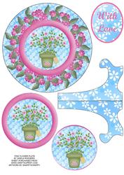 Pink Flower Plate