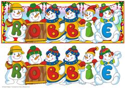 Snowmen Names Large Dl - Robbie