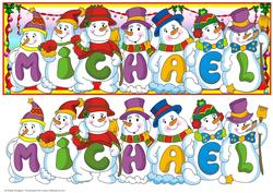 Snowmen Names Large Dl - Michael