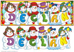Snowmen Names Large Dl - Declan