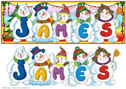 Snowmen Names Large Dl - James
