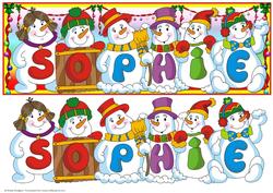 Snowmen Names Large Dl - Sophie