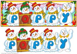 Snowmen Names Large Dl - Poppy