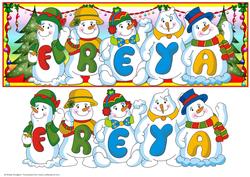 Snowmen Names Large Dl - Freya