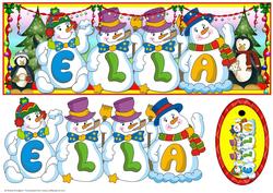 Snowmen Names Large Dl - Ella